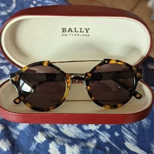 Bally Switzerland round retro sunglasses unisex